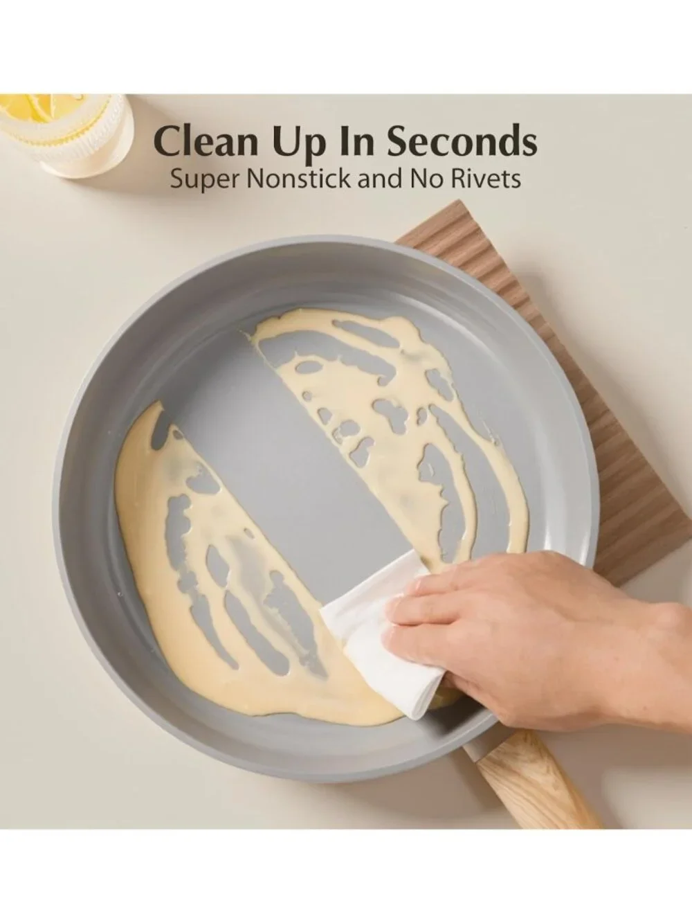 Nonstick Ceramic Cookware Set - Induction Compatible, Dishwasher Safe